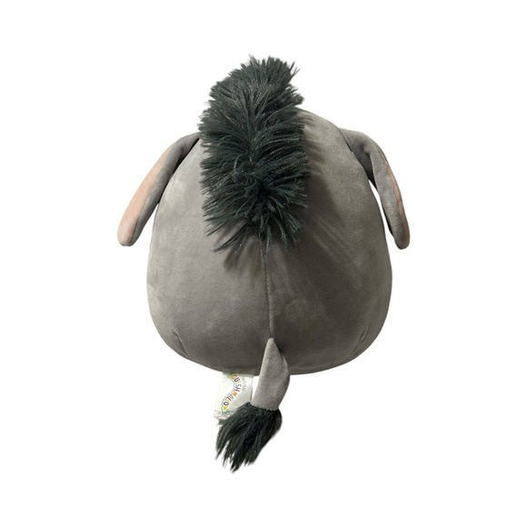 Squishmallows Denton Donkey Gray Blue Gingham Bandana 8" - Picture 3 of 4